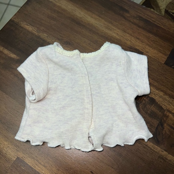 American Girl BITTY BABY (2007) Cozy Cardigan CREAM EMBROIDERED TOP - Picture 2 of 2